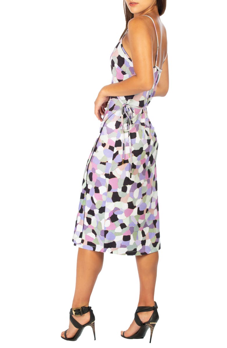 Dai Moda Abstract Print Wrap Dress, Alternate, color,