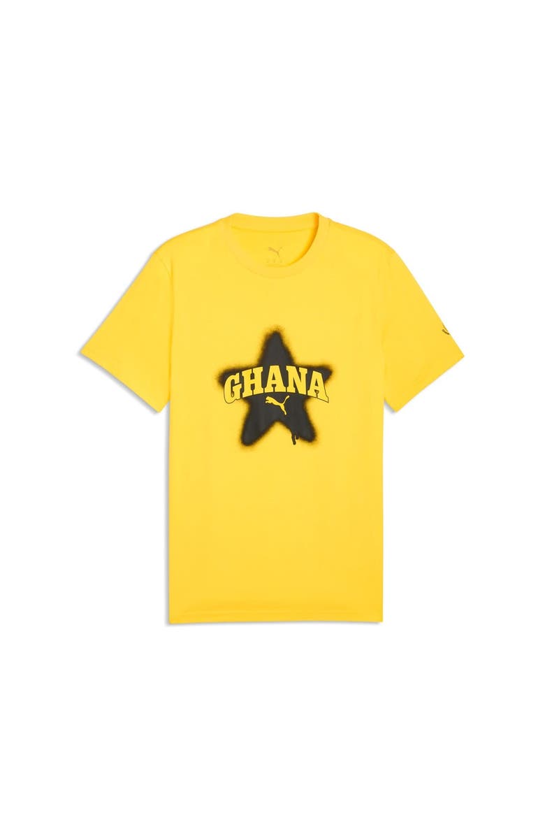 PUMA Men's Puma Yellow Ghana National Team ftblCulture T-Shirt, Alternate, color, Yellow