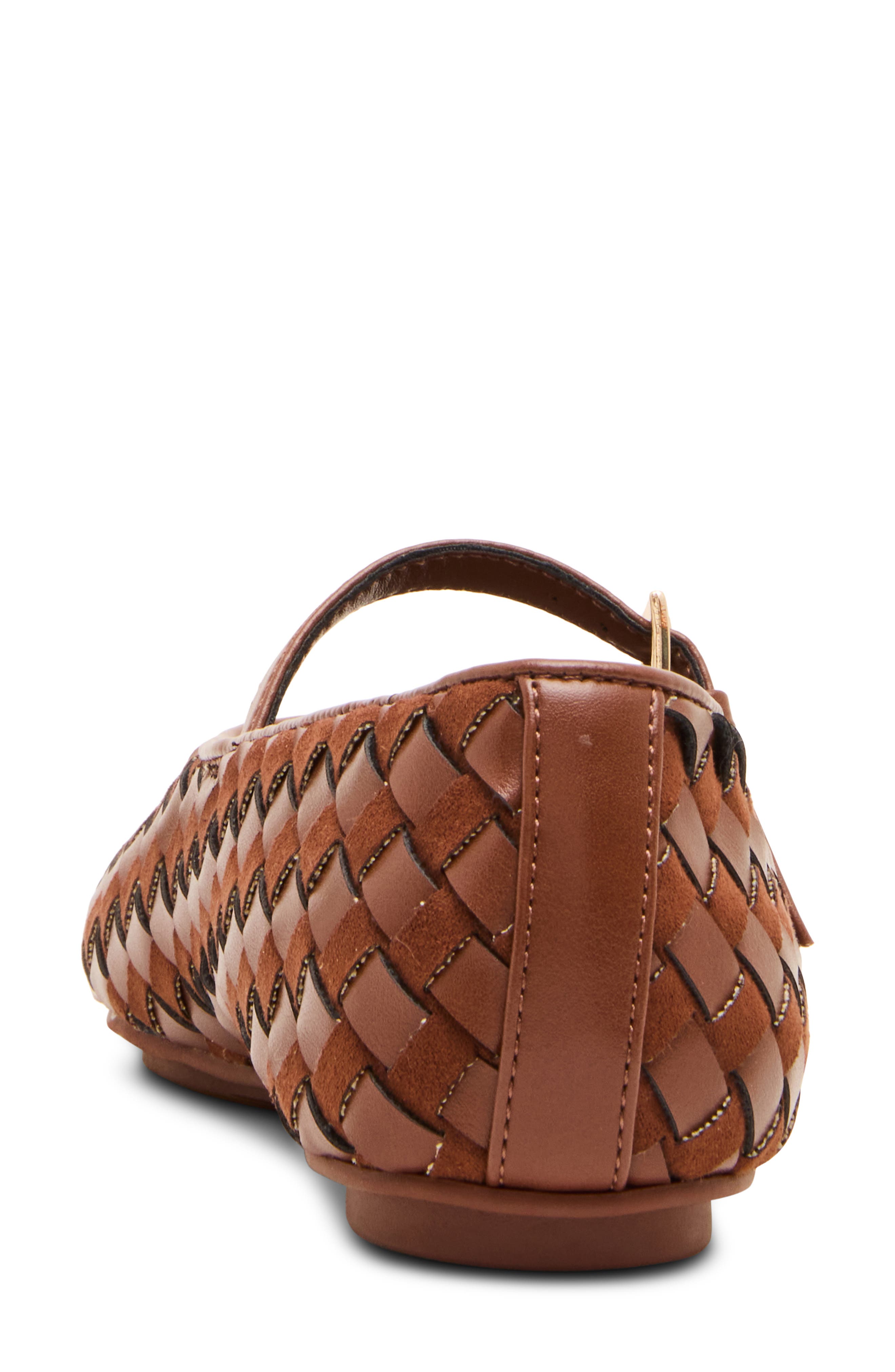 Connie Mary Jane Flat, Alternate, color, COGNAC