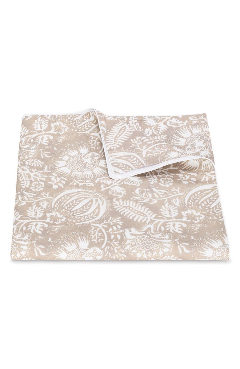 Matouk Granada Cotton Percale Duvet Cover, Main, color, Dune