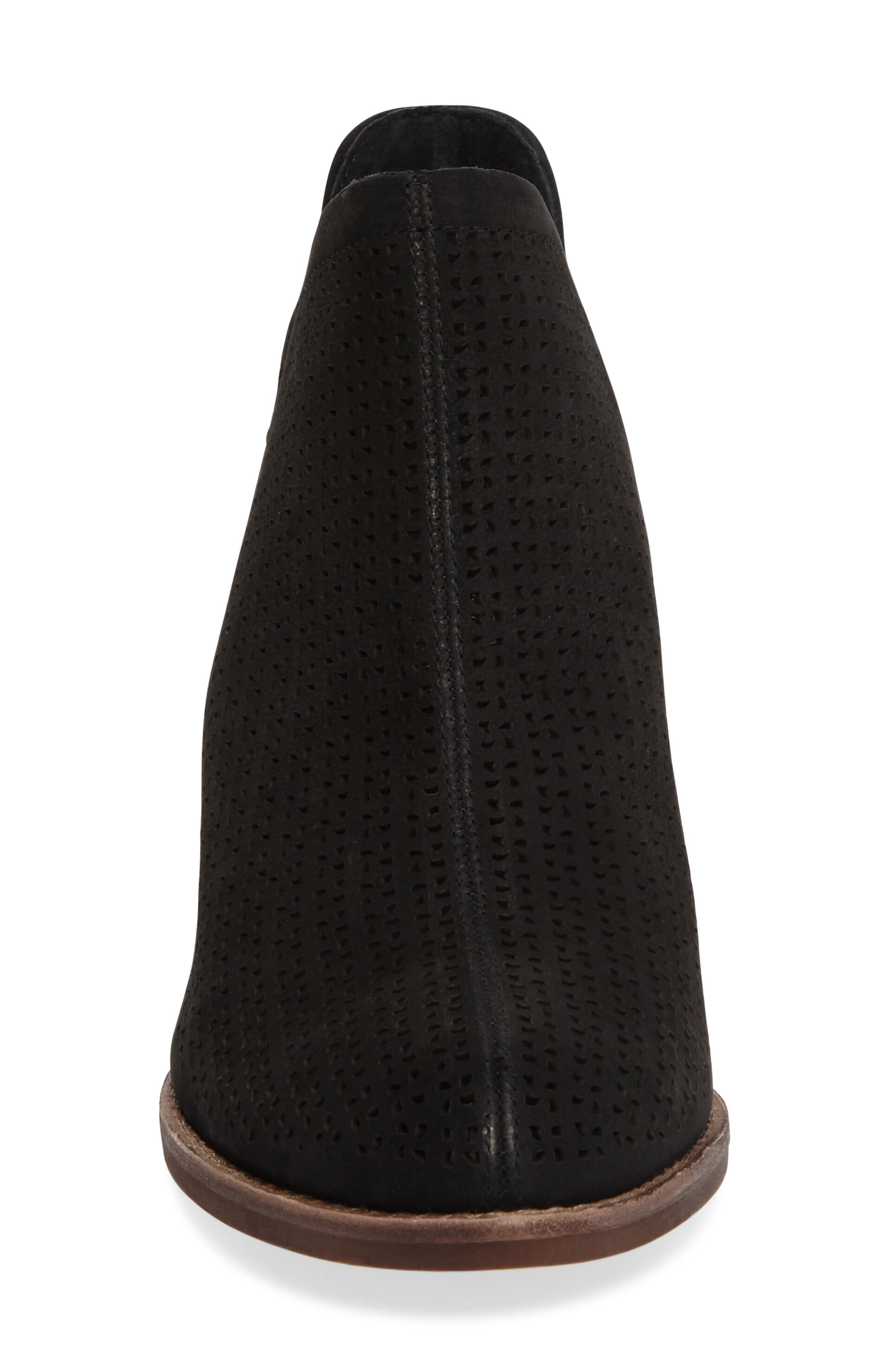Celena Perforated Bootie, Alternate, color, BLACK NUBUCK LEATHER