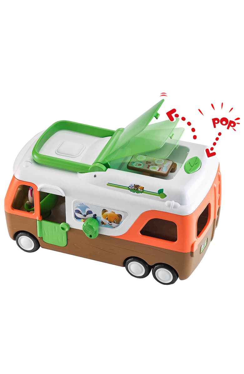 Timber Tots Camper Van 3 Piece Travel Playset, Seal Figure, Open & Reveal, 18Mo+, Alternate, color, Multicolored