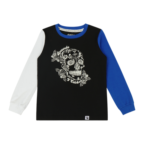 Kids Recuerda Tee - Colorblock Long Sleeve Graphic T-Shirt