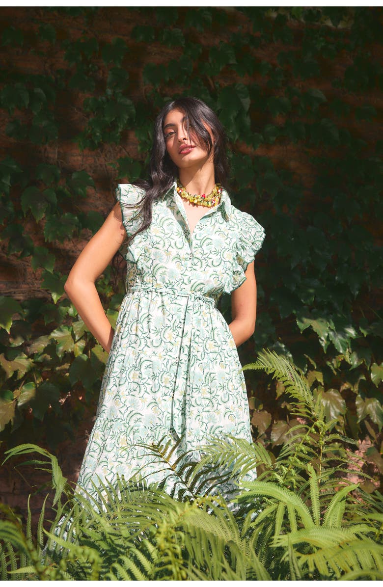 Ro's Garden Ernestine Maxi Dress, Alternate, color, Green Blumenau