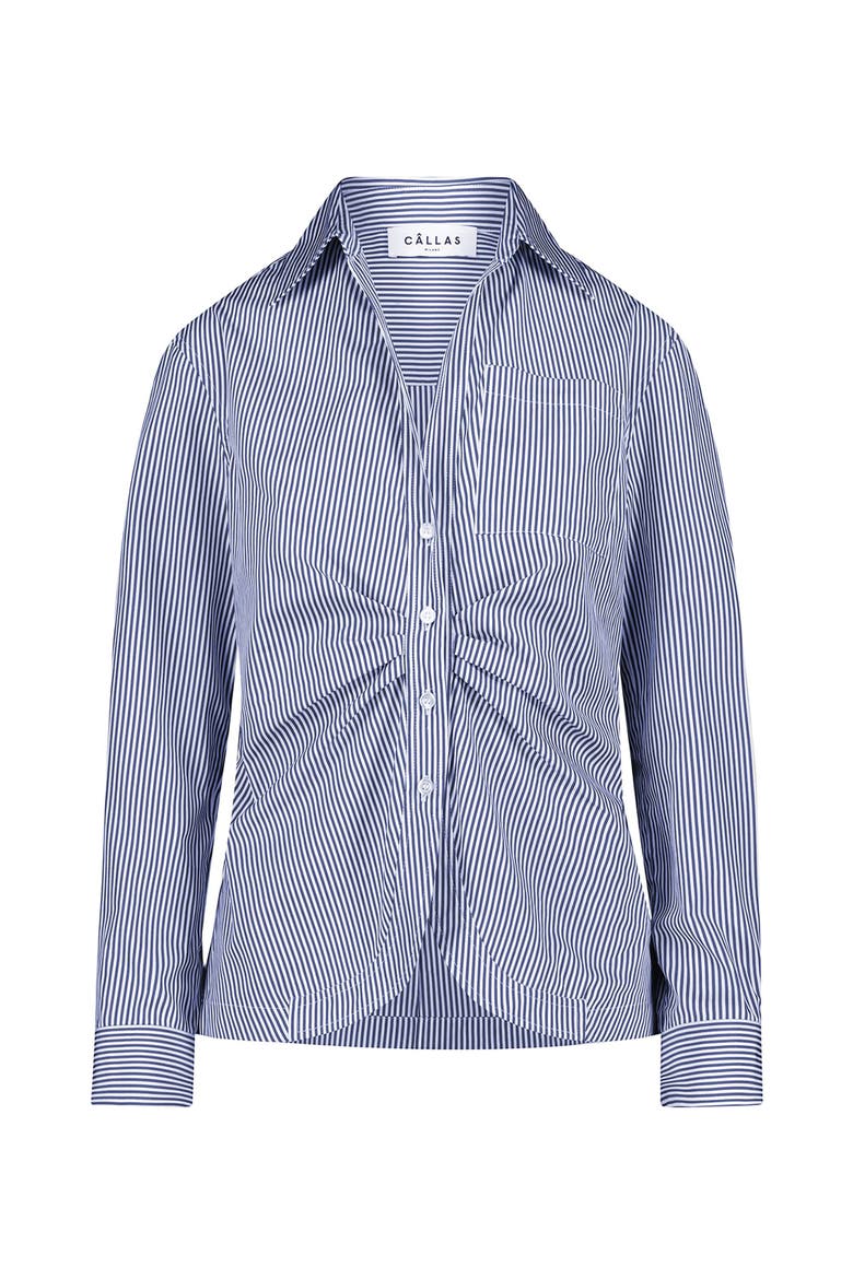 Sierra Classic Stripe Poplin Shirt, Main, color, Blue