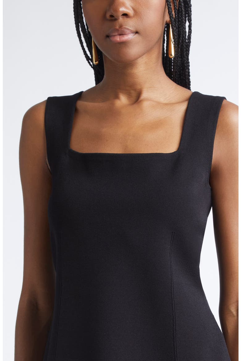 Abby Santa Roma Knit Shell, Alternate, color, BLACK