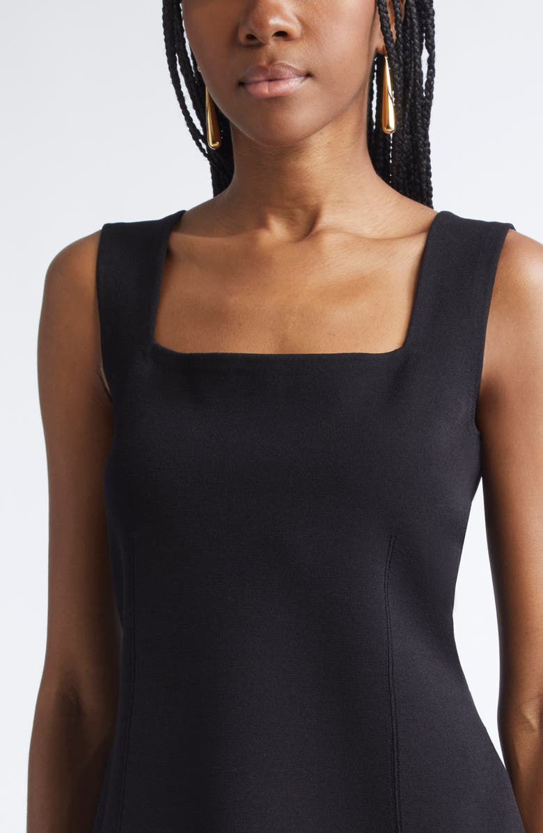 ST. JOHN Abby Santa Roma Knit Shell, Alternate, color, Black