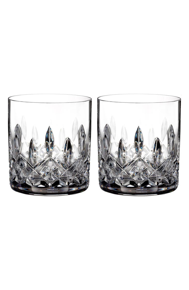 Waterford Lismore Connoisseur Set of 2 Lead Crystal Straight Sided Tumblers, Main, color, Clear