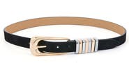 Ettika Two-Tone Keeper Leather Belt