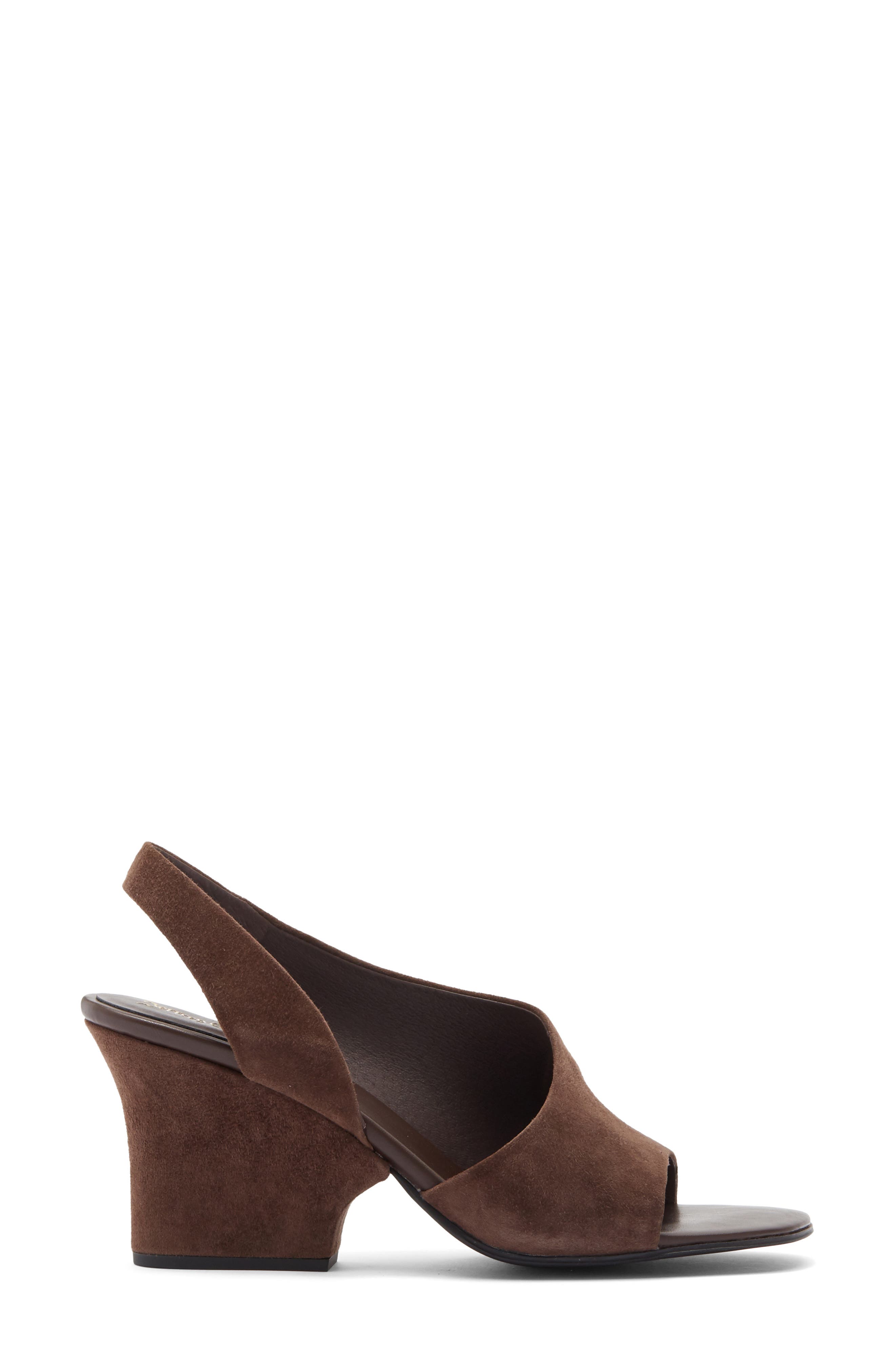 Jeffrey Campbell Pastiche Half d'Orsay Sandal, Alternate, color, Brown Suede