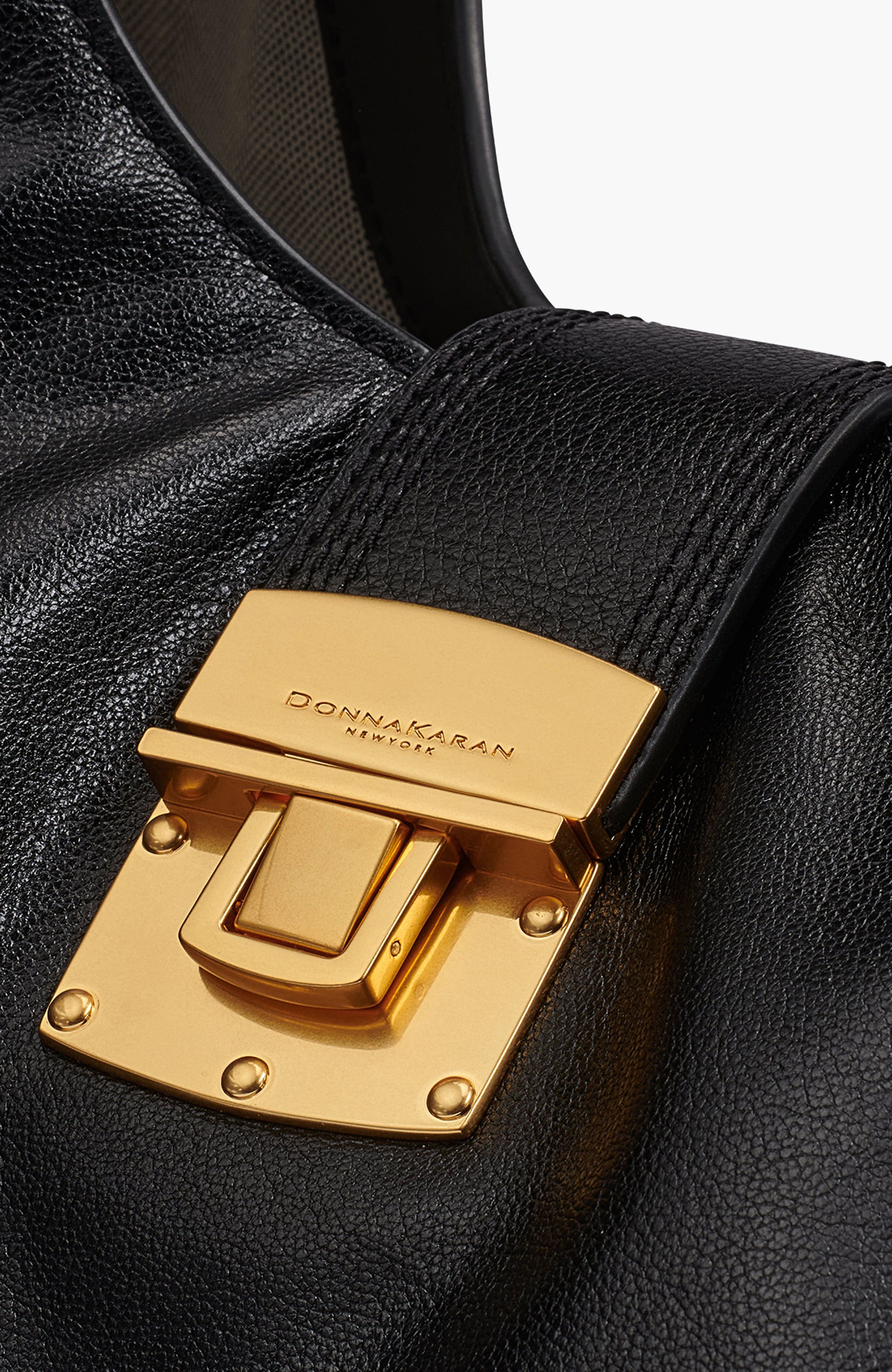 Leno Tote, Alternate, color, Black/Gold