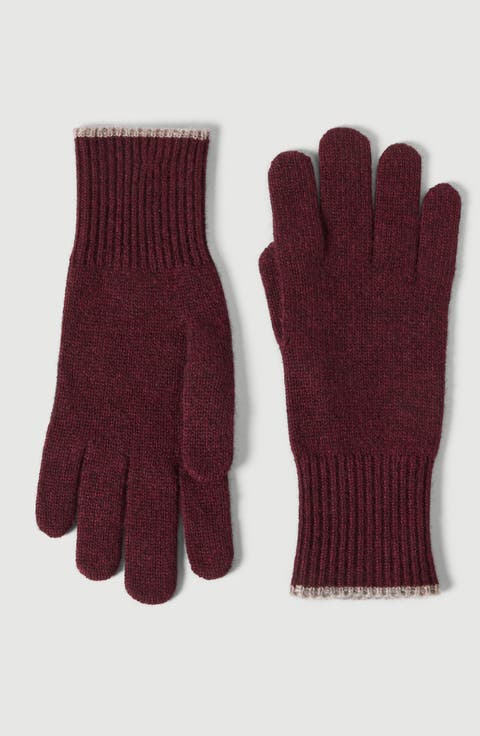 Cashmere knit gloves