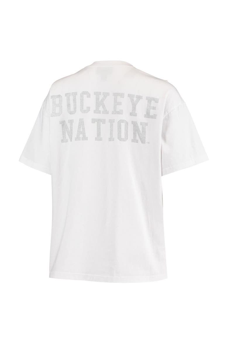 Women's The Wild Collective White Ohio State Buckeyes Camo Boxy Graphic T-Shirt, Alternate, color, White