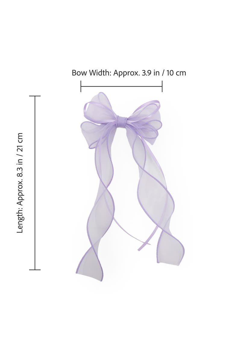 Organza Double Ribbon Clip Gift Set with Tin Case, Alternate, color, Lavender