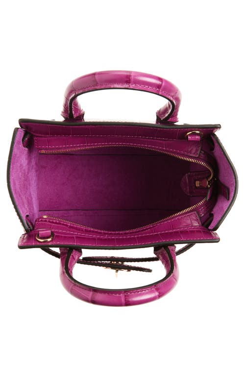 Mulberry Micro Bayswater Croc Embossed Leather Shoulder Bag