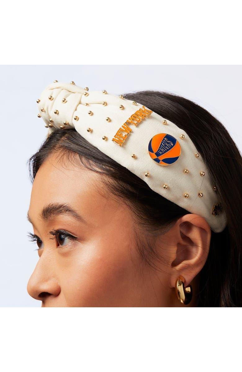 Lele Sadoughi NBA New York Knicks Embellished Headband, Alternate, color, 