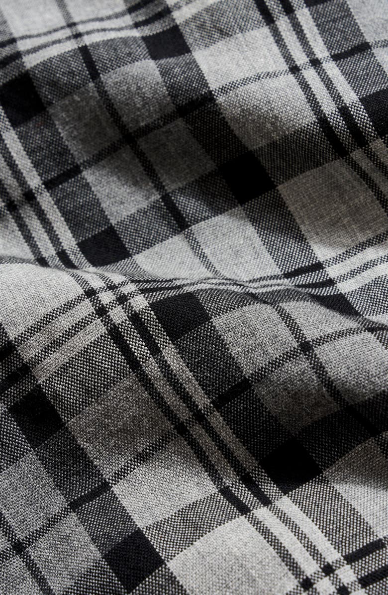 Billy Reid Hutcheson Plaid Cotton Button-Up Shirt, Alternate, color, Grey/ Black