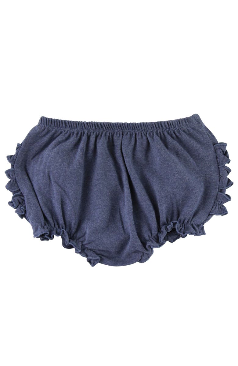 RuffleButts Baby/Toddler Knit RuffleButt Bloomer, Alternate, color, Faux Denim