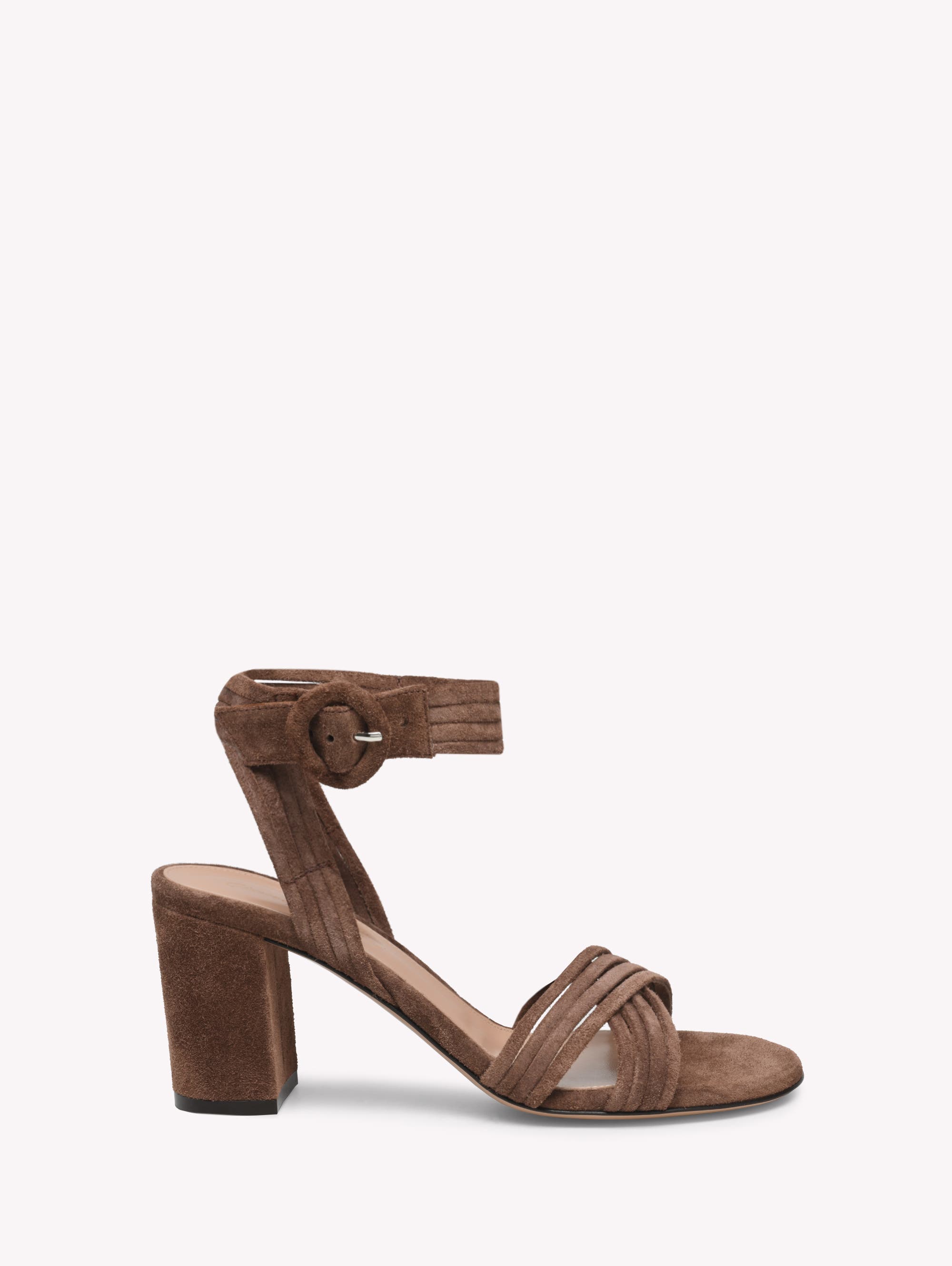 Gianvito Rossi Lianne Sandals, Main, color, Brown Suede