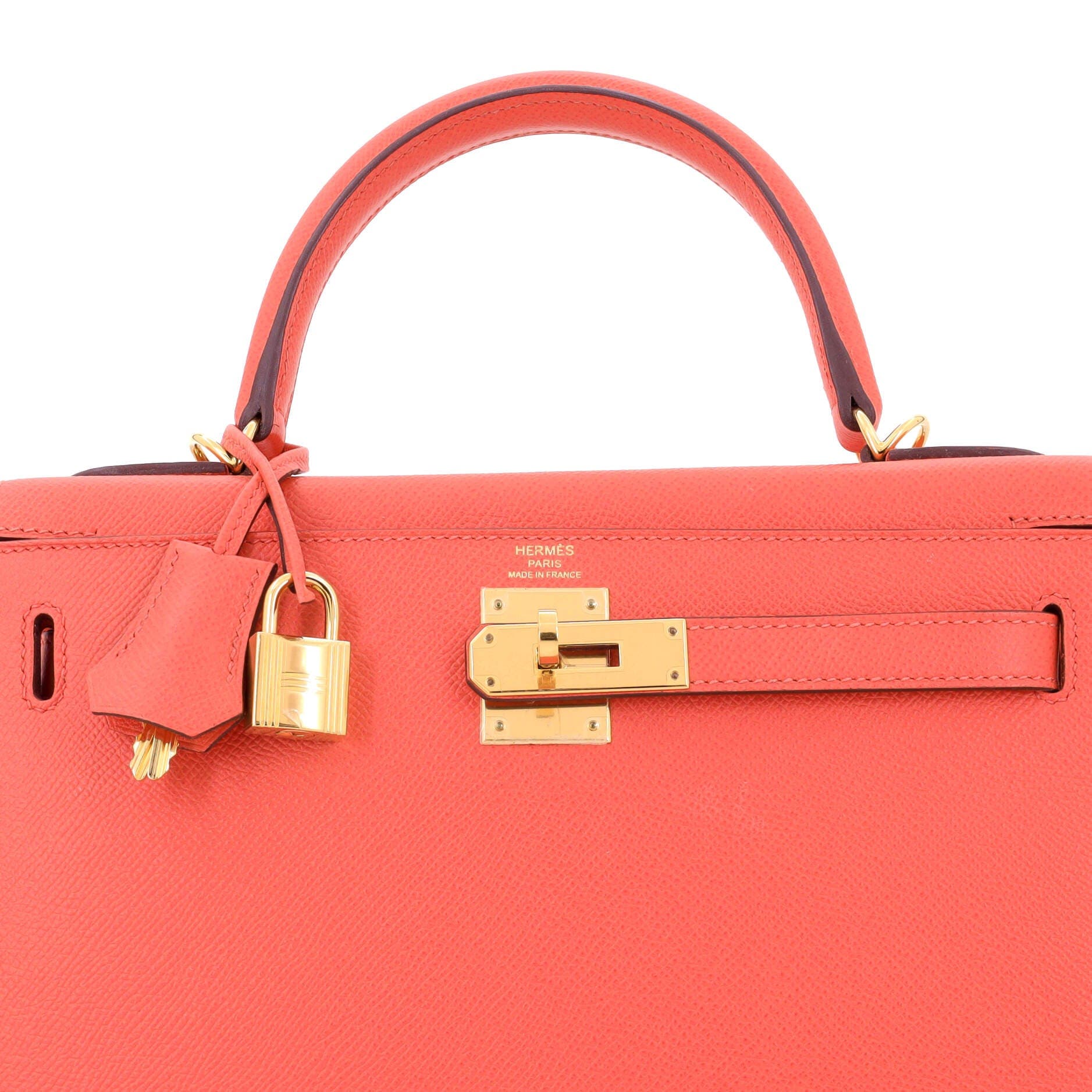 Pre-Owned Hermes Kelly Handbag Red Epsom with Gold Hardware 28, Alternate, color, Rouge Pivoine