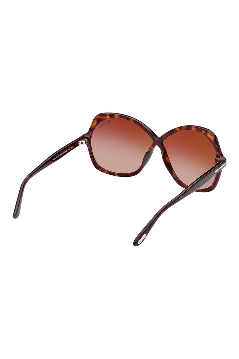Rosemin 64mm Gradient Oversize Butterfly Sunglasses, Alternate, color, DHAV/BRNG