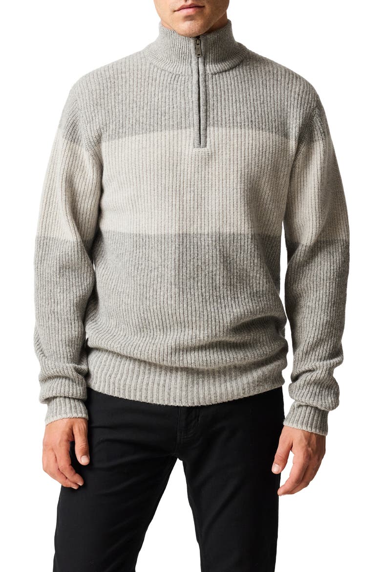 Hudson Half-Zip Sweater, Main, color, ASH