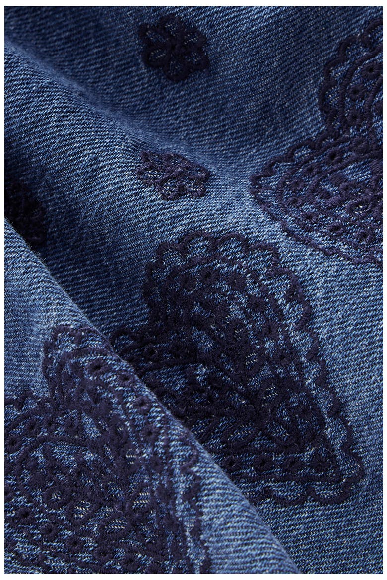 Kids' Embroidered Chambray Skirt, Alternate, color, CHAMBRAY