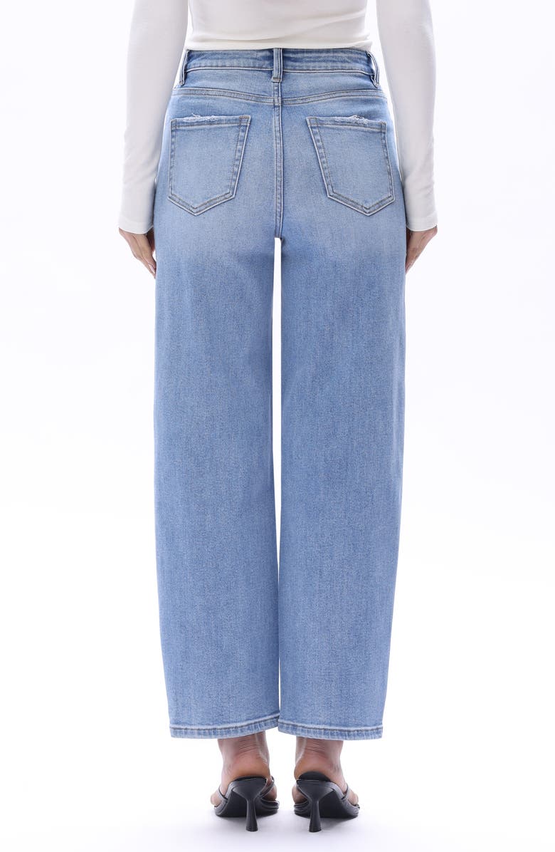 Bayeas High Waist Ankle Tapered Jeans, Alternate, color, Medium Blue