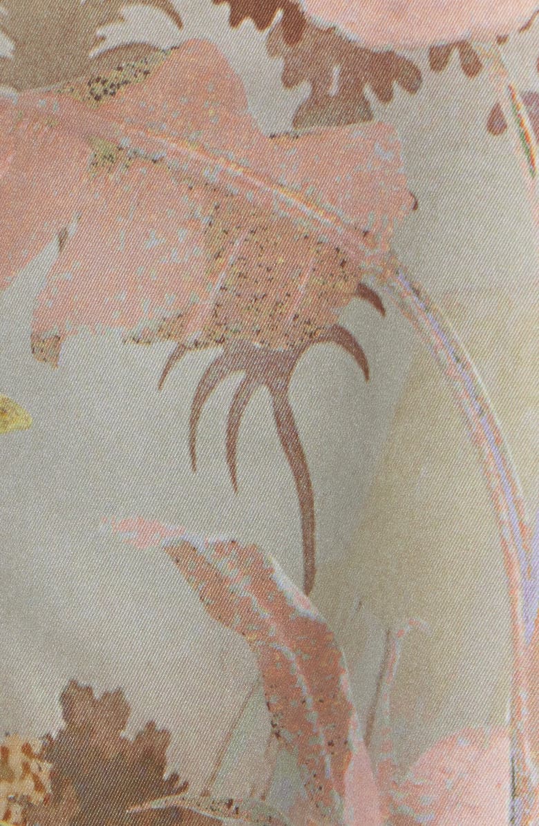 KOBI HALPERIN Helena Tie Hem Wide Leg Pants, Alternate, color, Coral Multi