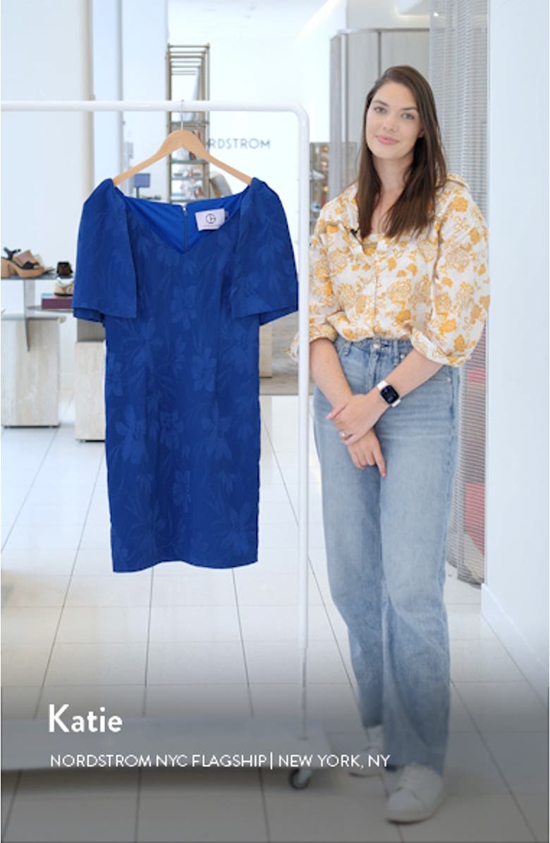 Trinity Floral Sheath Dress, sales video thumbnail