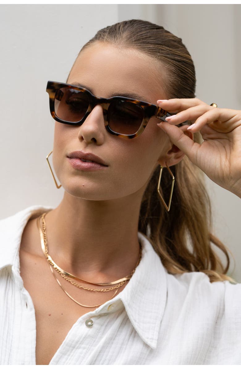 FREYRS Eyewear Atlas Square Sunglasses, Alternate, color, Tortoise / Brown