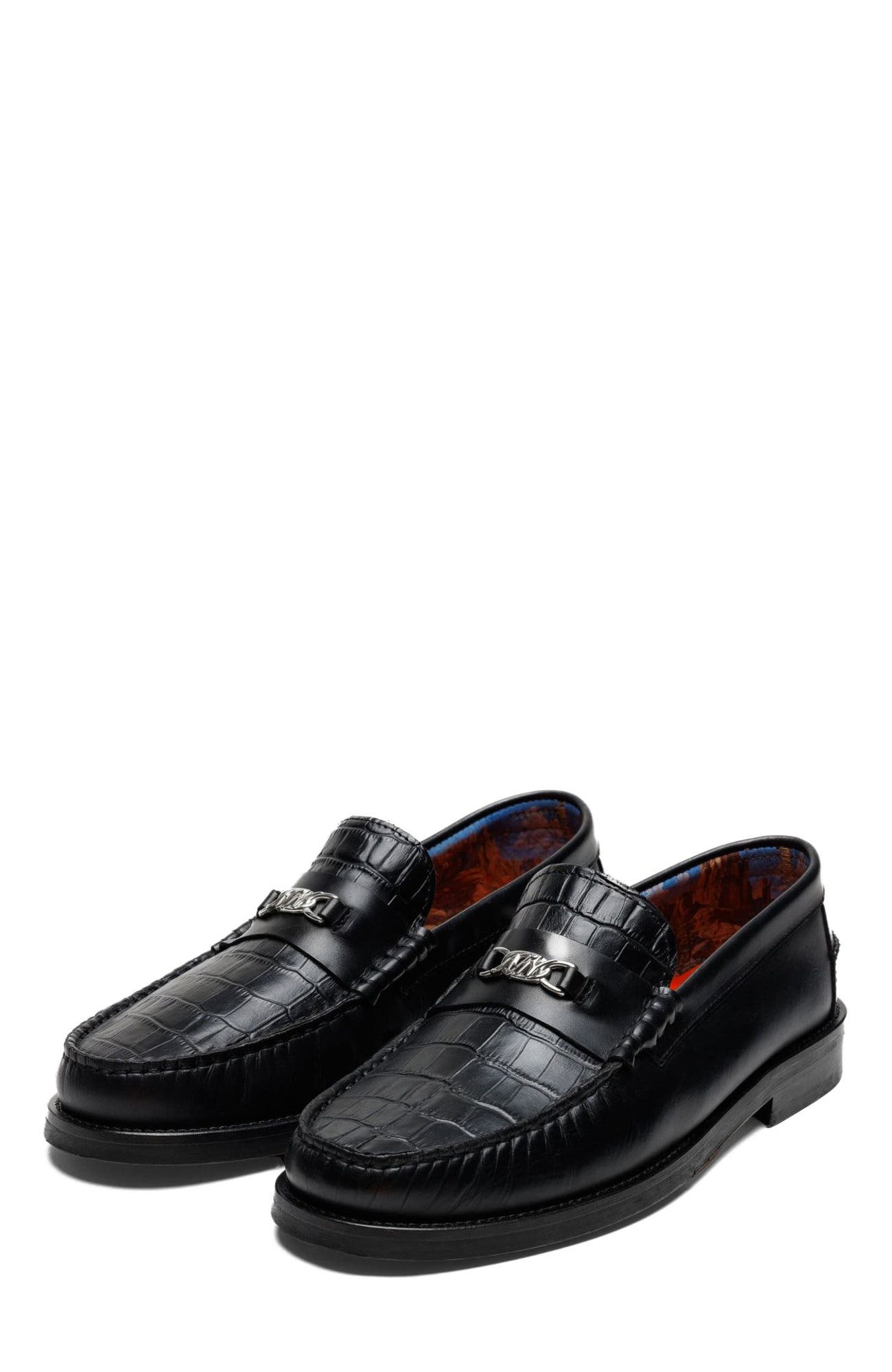 Naked Wolfe Roma Black Croc, Alternate, color, Black