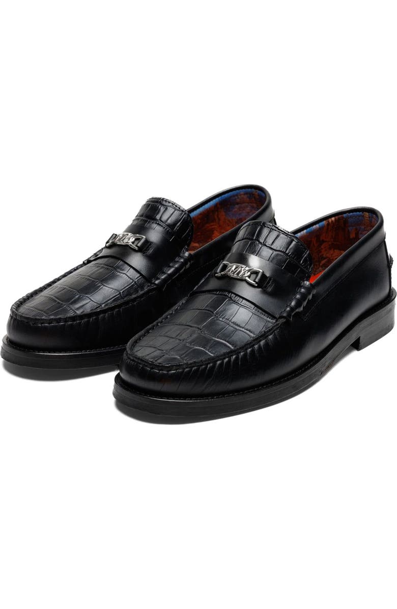 Naked Wolfe Roma Black Croc, Alternate, color, Black