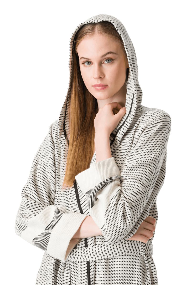 Olive & Linen Pixel Turkish Towel Robe, Alternate, color, 