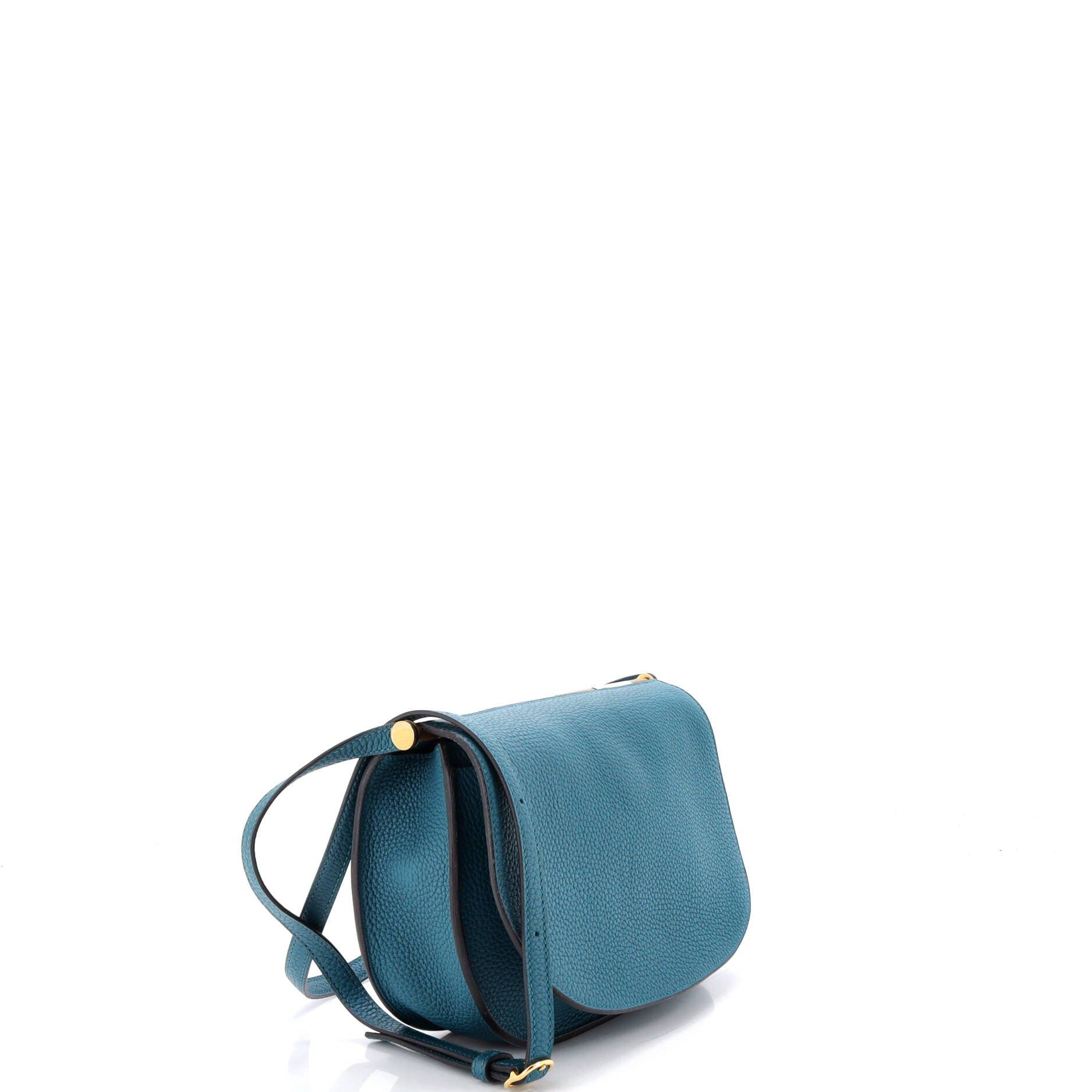 Pre-Owned Hermes Saut Bag Clemence 25, Alternate, color, Vert Bosphore