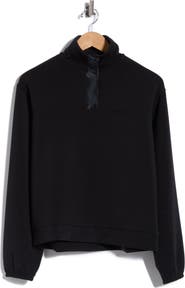 Scotch & Soda Satin Placket Half Zip Pullover