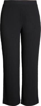 AK ANNE KLEIN Ridge Knit Pull-On Wide Leg Pants