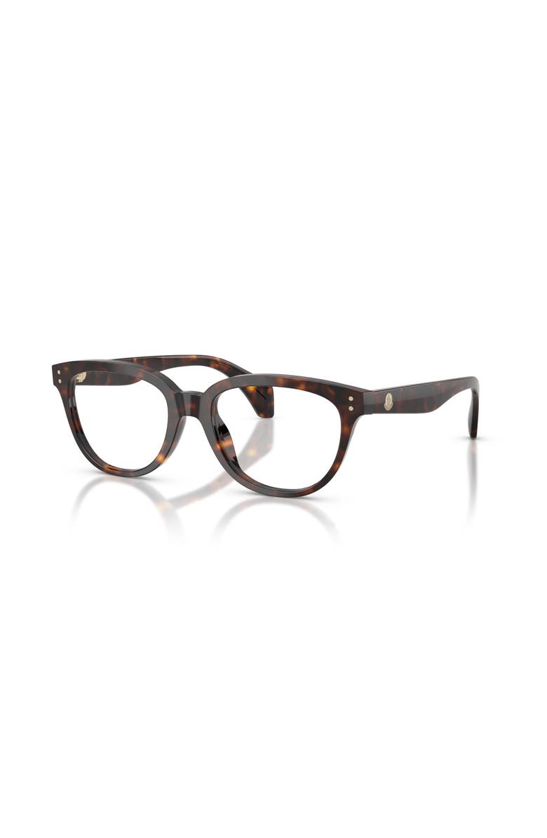 Moncler 50mm Rectangle optical glasses, Main, color, Tortoise