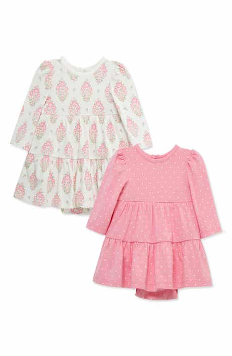 Little Me 2-Pack Long Sleeve Bodysuit Dress