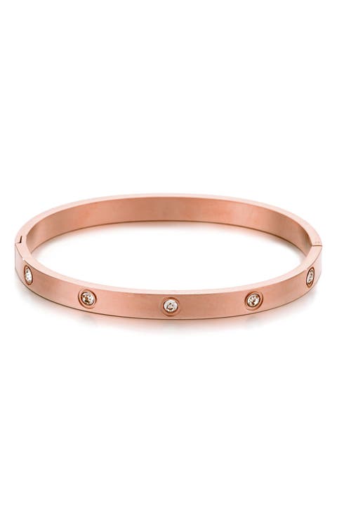 Tarnish Resistant Crystal Bangle Bracelet