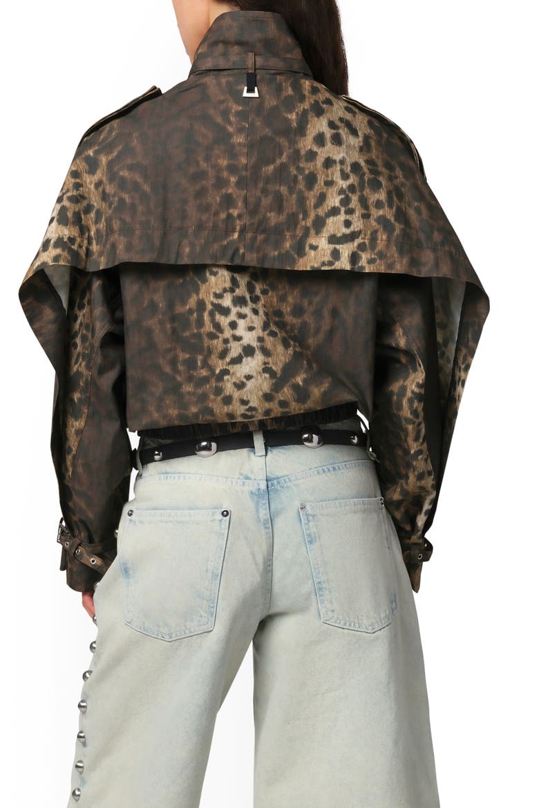 Thea Leopard Print Rain Jacket, Alternate, color, LEOPARD