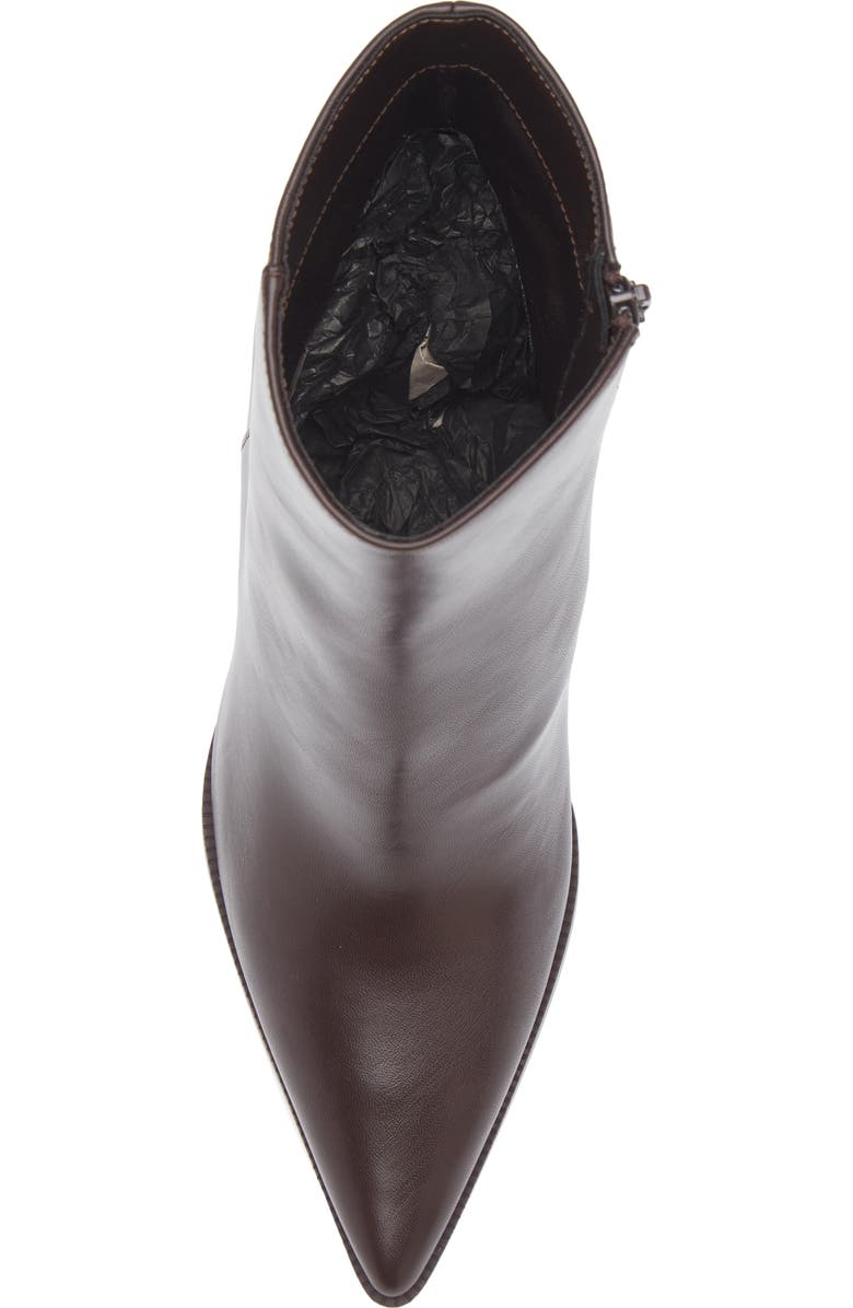 MANGO Nino Block Heel Bootie, Alternate, color, Chocolate