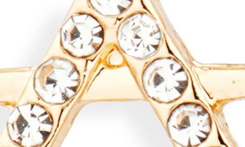 Leith Star Of David Cubic Zirconia Linear Drop Earrings In Gold