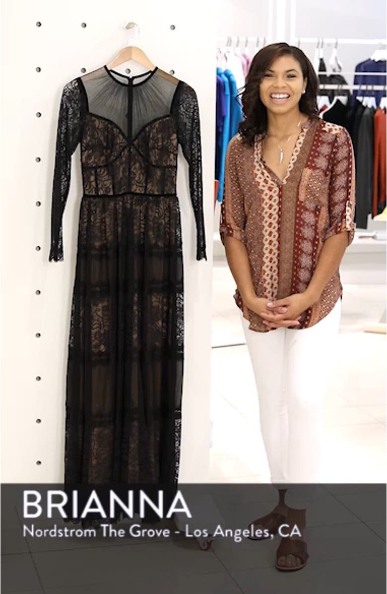 Long Sleeve Lace Gown, sales video thumbnail