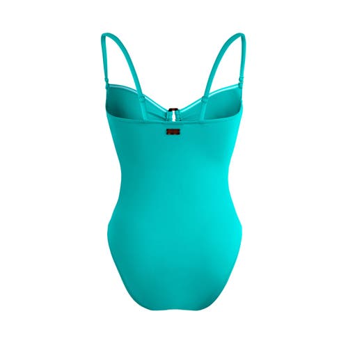 Vilebrequin Solid Sculpt One-piece Swimsuit In Vert Disco