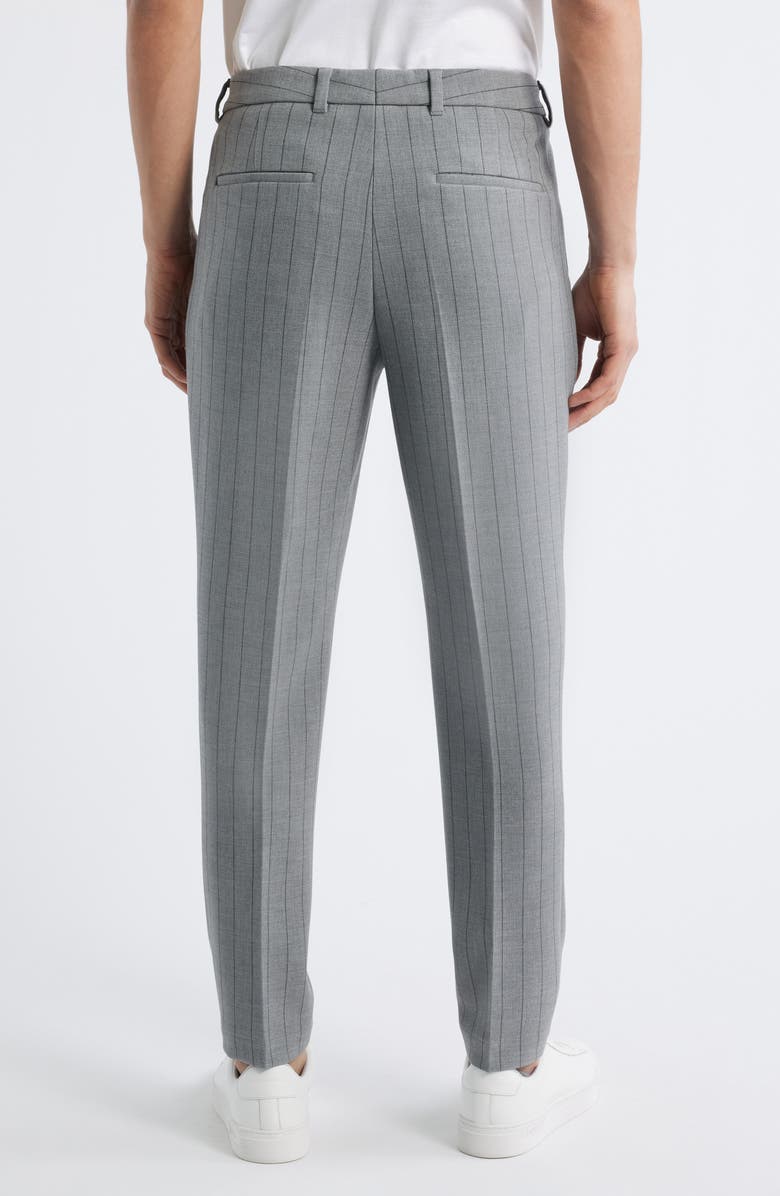 BOSS Perin Stripe Flat Front Stretch Dress Pants, Alternate, color, 