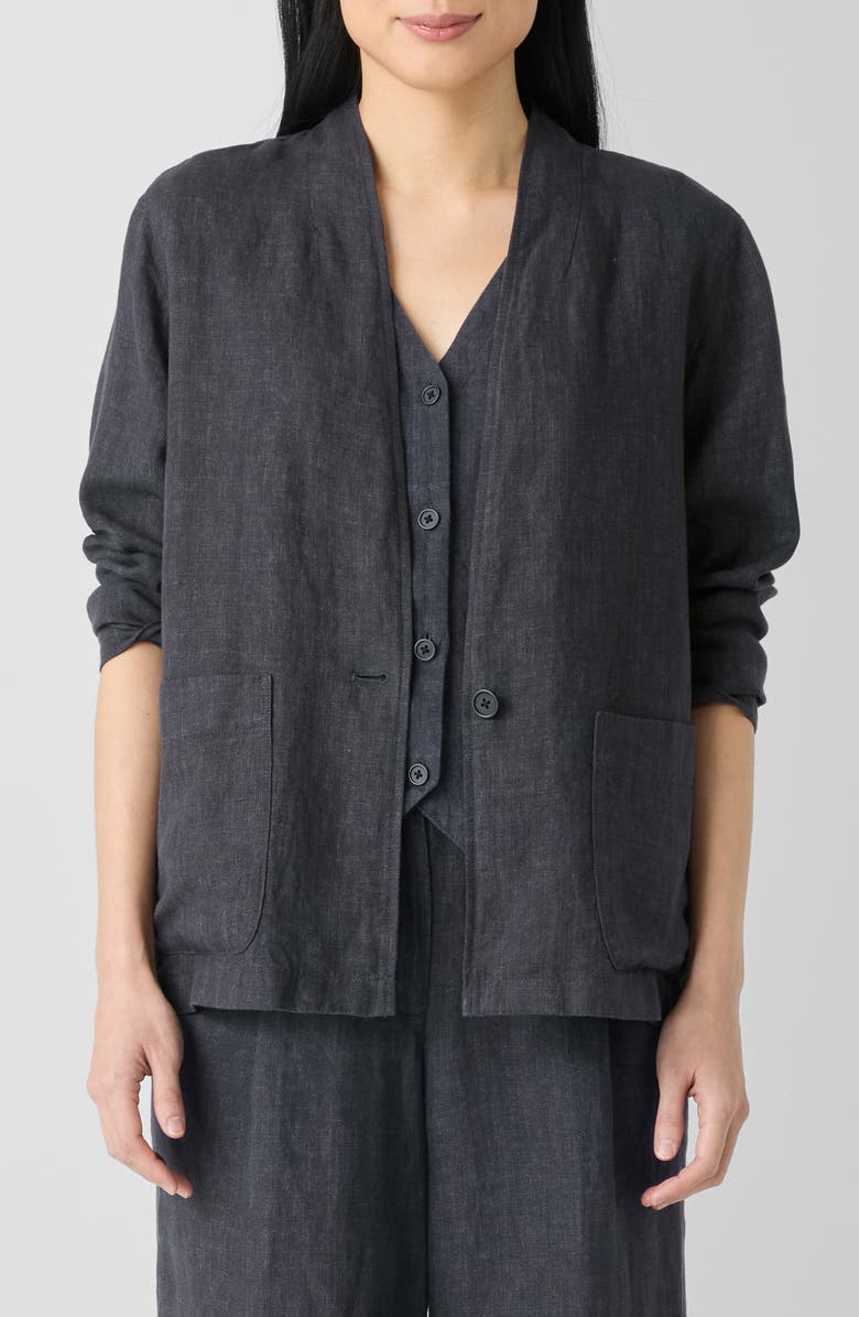 Eileen Fisher Organic Linen Jacket, Main, color, 