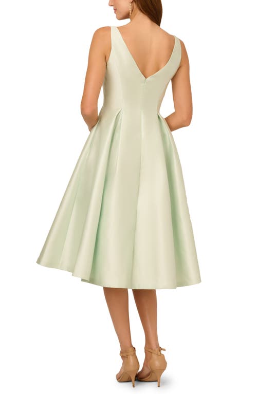 ADRIANNA PAPELL ADRIANNA PAPELL SLEEVELESS MIKADO FIT & FLARE MIDI DRESS