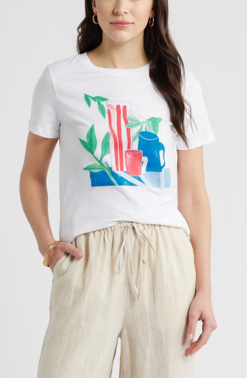 Still Life Cotton Graphic T-Shirt