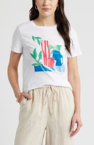 Caslon® Still Life Cotton Graphic T-Shirt